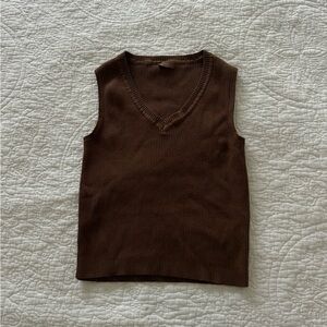 Brandy Melville Brown Sweater Vest